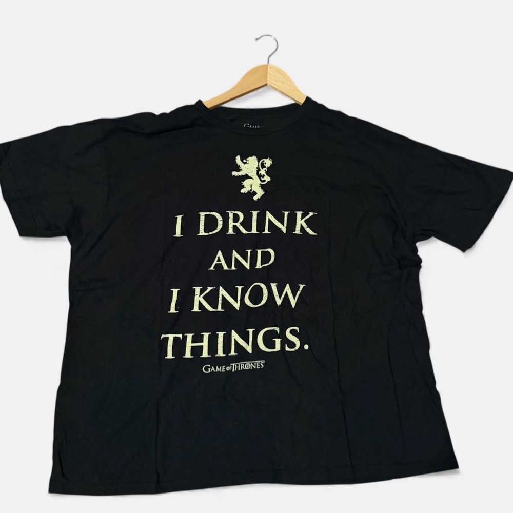 Game of Thrones "I Drink and I Know Things" HBO Show T-Shirt SZ 2XLarge RN#77272